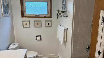 Towels, soap, shampoo, toilet paper