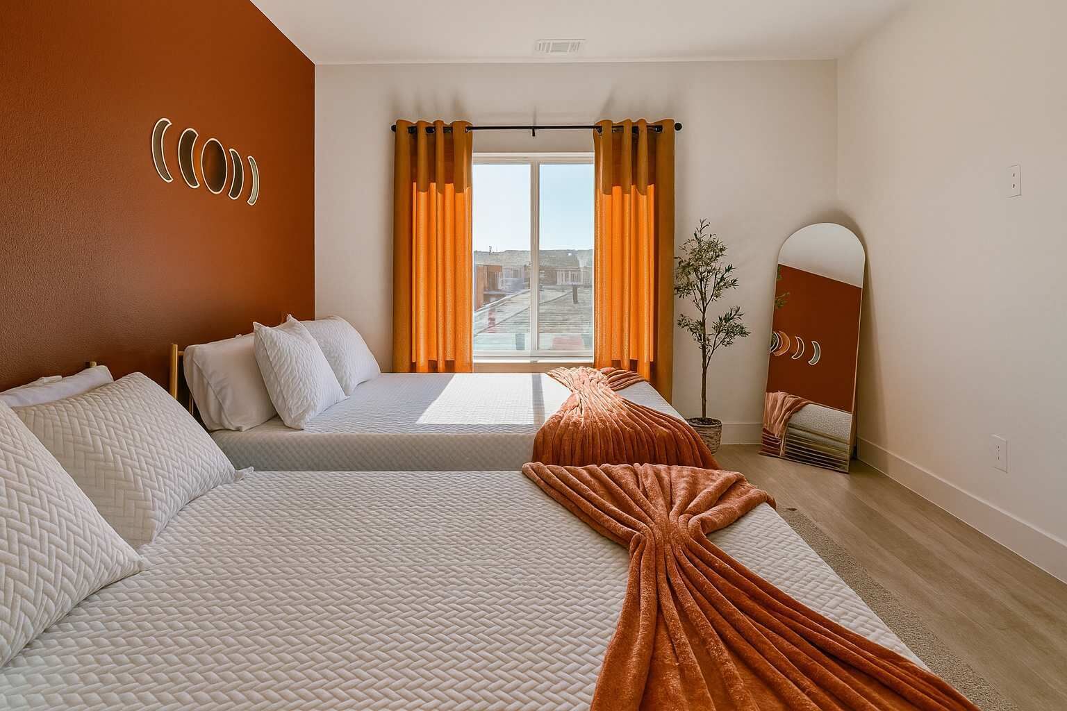 4 bedrooms, iron/ironing board, travel cot, WiFi