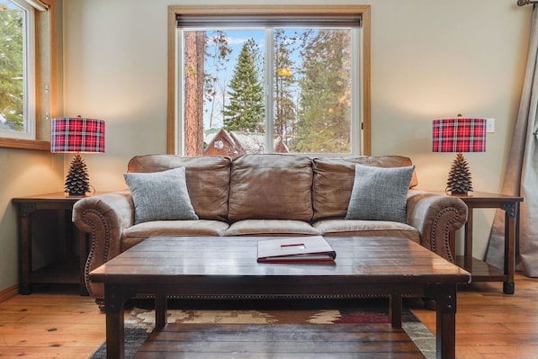 TV, fireplace, DVD player, video library - Comfy Cabin for R&R in Trout Lake Near Mt. Adams (Trout Lake)