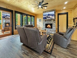 TV connectée, cheminée