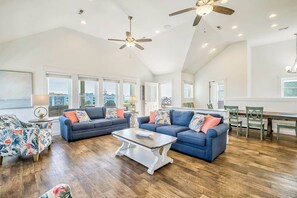 TV, fireplace, table tennis