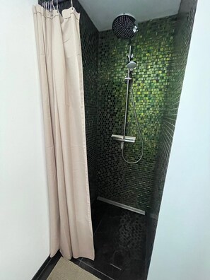 Shower, hair dryer
