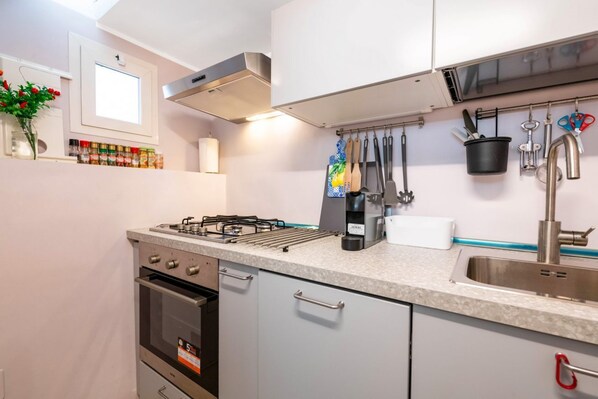 Fridge, oven, stovetop, dishwasher