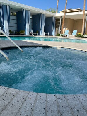 Pool - Cheerful condo, graceful complex, useful location: 2BR, patio, mountain views (Palm Springs)