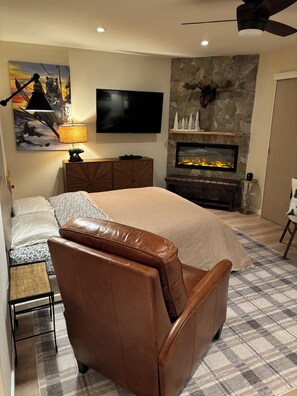 1 غرفة نوم ومكواة/لوح كي وواي فاي مجانًا وملاءات أسرّة