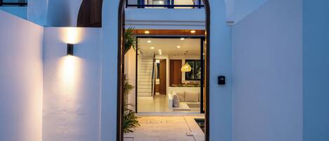 Front of property – evening/night