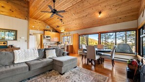 TV, fireplace - Prescott Pine Retreat | Views • Fireplace • Patio (Prescott)