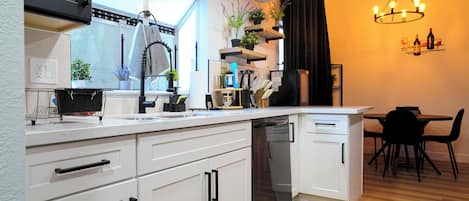 Microwave, oven, stovetop, dishwasher