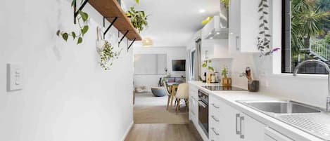 Fridge, oven, stovetop, dishwasher