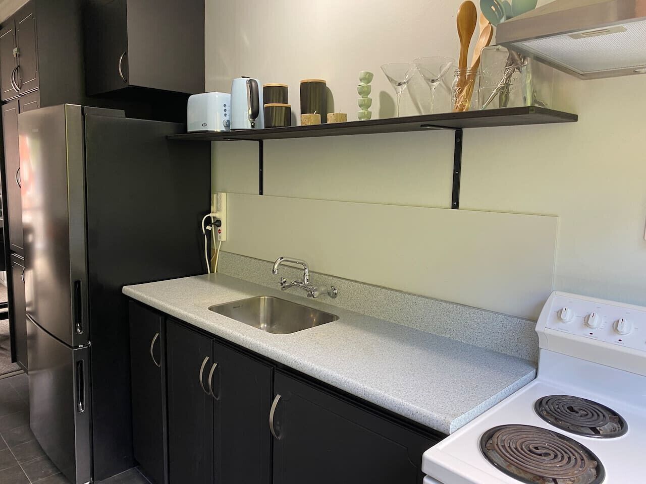 Fridge, oven, stovetop, toaster