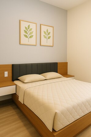 2 habitaciones, tabla de planchar con plancha, wifi y ropa de cama 