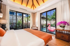 Superior Villa, Garden View | Individually decorated, individually furnished, desk, blackout drapes