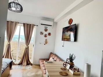 Dining table, Futon sofa