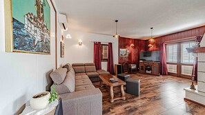 Fernseher, Kamin