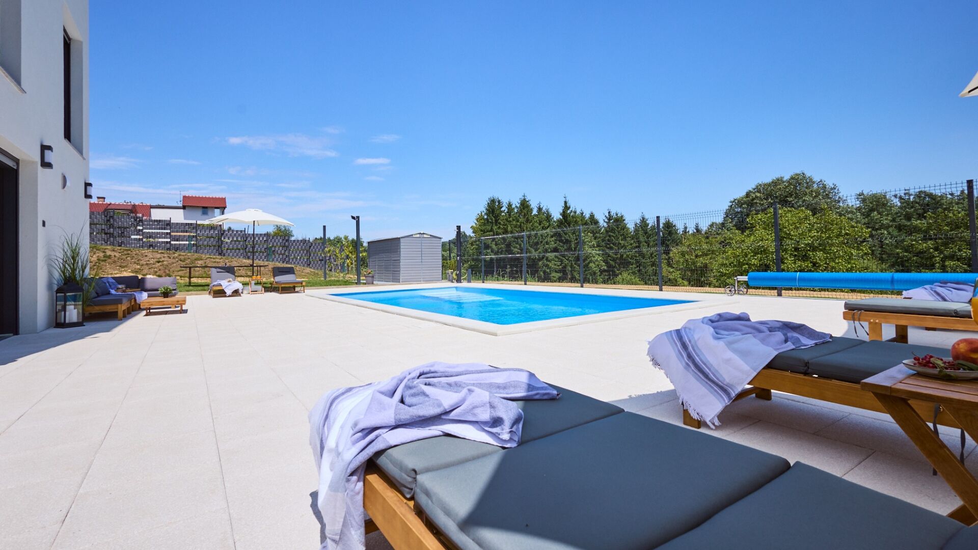 A heated pool