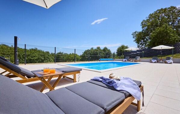 A heated pool