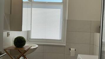 Ducha, secador de pelo y toallas