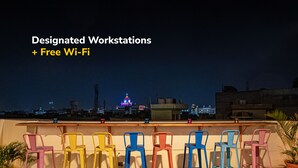 A rooftop terrace with designated workstations and free Wi-Fi. - goSTOPS Amritsar Chatiwind Gate  (Amritsar)