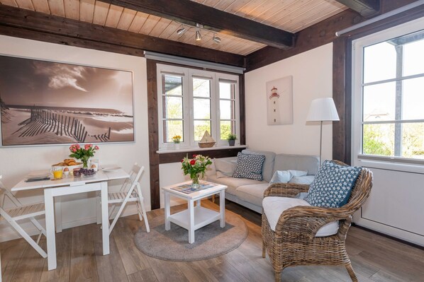 TV, DVD player - Studio 'Strandgut' with Private Terrace, Shared Garden and Wi-Fi (Pellworm)