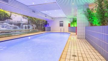 Indoor pool, a heated pool