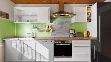 Fridge, oven, stovetop, dishwasher