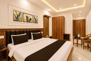 Executive tweepersoonskamer, uitzicht op de stad | Een kluis op de kamer, geluiddichte muren, gratis wifi, beddengoed