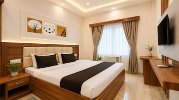 Studiosvit Deluxe - utsikt mot staden | Värdeförvaringsskåp på rummet, ljudisolering och gratis wi-fi