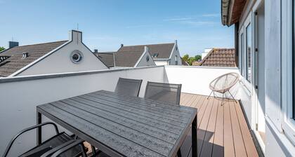 Ferienwohnung 'Mit Dachterrasse' mit Teichblick, Balkon und Wi-Fi