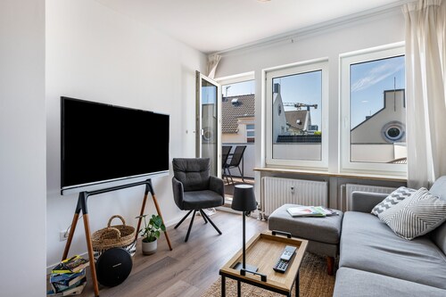 Ferienwohnung 'Mit Dachterrasse' mit Teichblick, Balkon und Wi-Fi