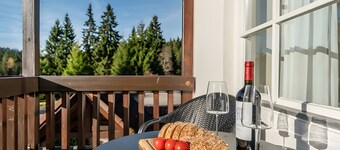 Holiday Apartment "Waldglück" with Mountain View, Pool, Sauna and Wi-Fi