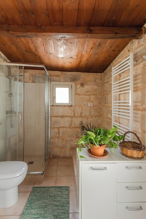 Dusche, Haartrockner, Bidet, Handtücher