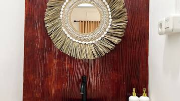 Double Room | Bathroom | Shower, free toiletries, towels, soap