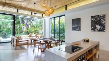 Villa, 3 Bedrooms, Private Pool | Living area | 0-inch flat-screen TV with digital channels