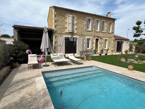 Outdoor pool, a heated pool