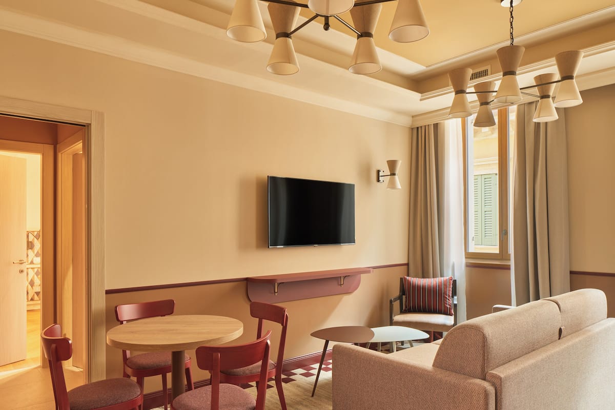 Appartamento Grand, 2 camere da letto | Schreibtisch, laptopgeeigneter Arbeitsplatz, Verdunkelungsvorhänge