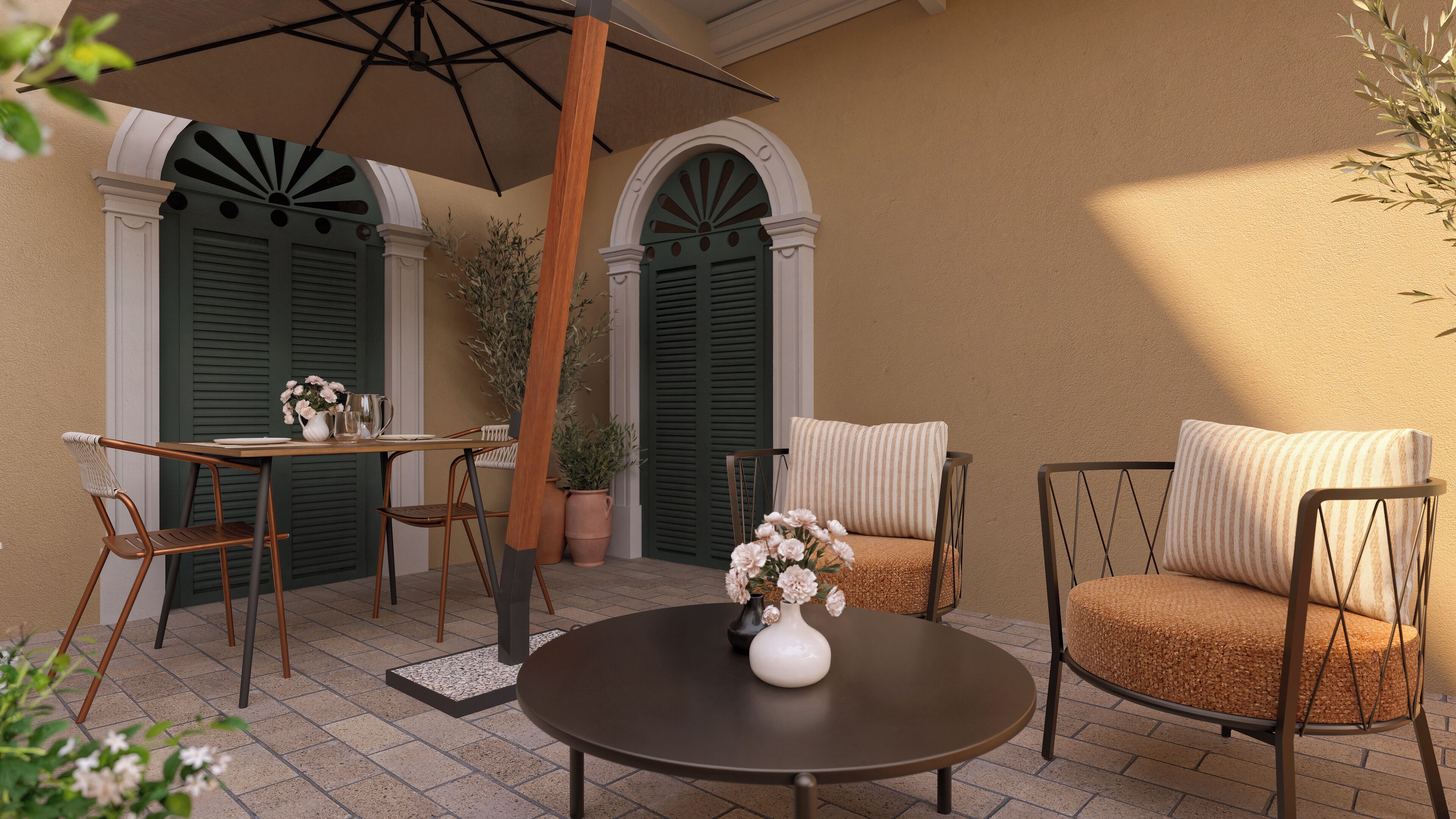 Monolocale, 1 letto king e 1 divano letto (King) e terrazza | Terrasse/Patio