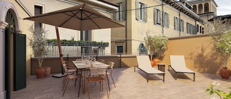 Appartamento Grand, 2 camere da letto e terrazza | Terrazza/patio