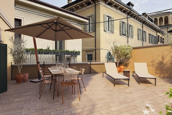 Appartamento Grand, 2 camere da letto e terrazza | Terrace/patio