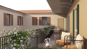 Appartamento Comfort, 1 camera da letto e terrazza | Terrace/patio