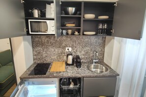Fridge, microwave, stovetop, dishwasher