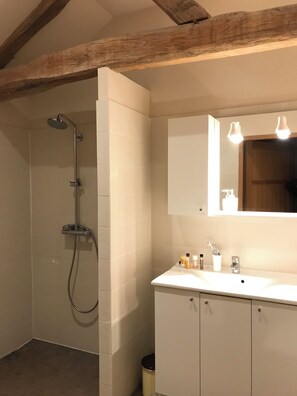 Hair dryer, towels, soap, toilet paper - Le Chevreuil Cottage –Charming accommodation in the heart of the Damayots Hamlet (Montbeugny)
