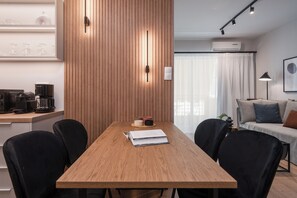 Design Apartment, City View | Dining room - Modern Apartment in Athens with Balcony (Kallithea)
