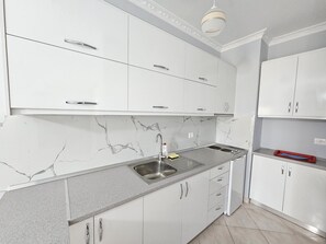 Fridge, oven, dishwasher, electric kettle