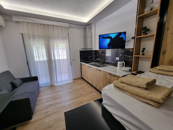 1 Schlafzimmer, Bügeleisen/Bügelbrett, kostenloses WLAN, Bettwäsche