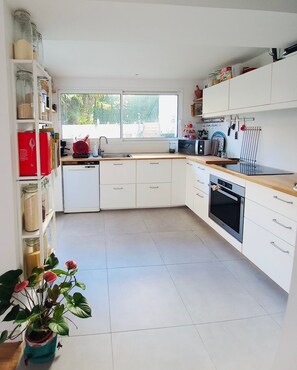 Microwave, oven, stovetop, dishwasher