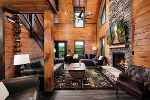 Smart TV, fireplace