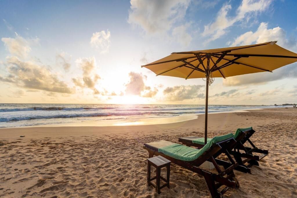 Solstolar och strandhanddukar