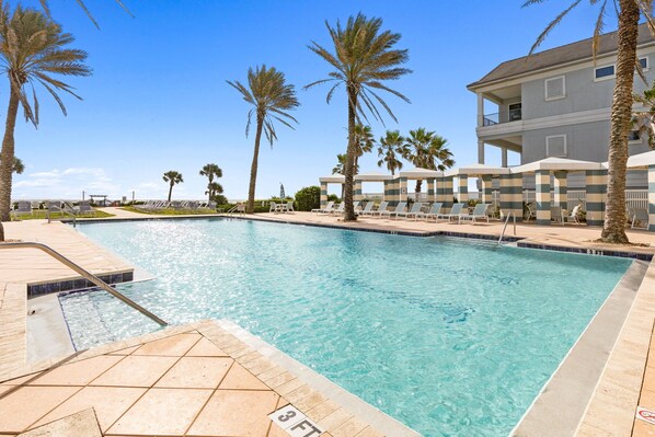 A heated pool