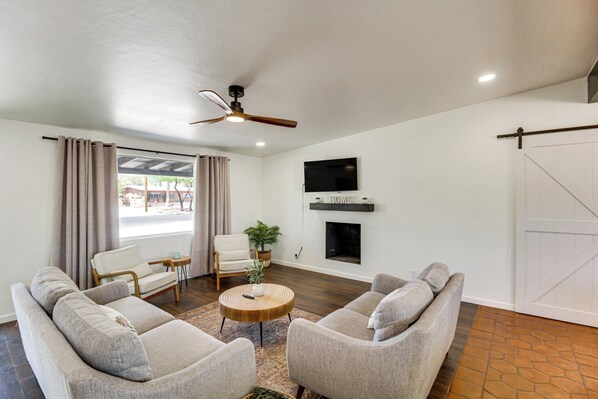 House (4 Bedrooms) | Front of property - 2 Mi to Trail Dust Town: Home w/ Large Yard! (Tucson)
