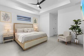 4 bedrooms, iron/ironing board, WiFi, bed sheets